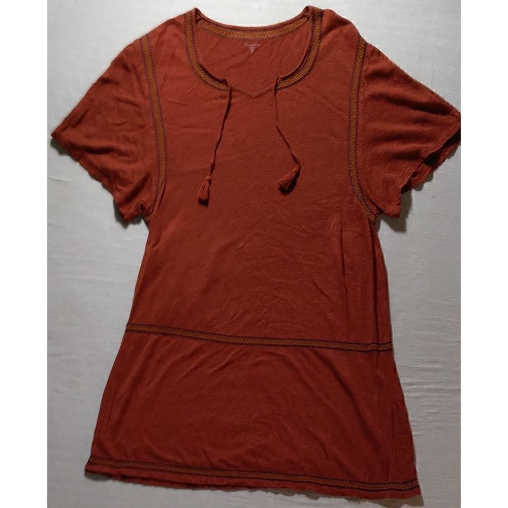 GARNET HILL SIZE XS BURNT ORANGE BOHO DRESS WOMENS